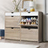 Oikiture Shoe Rack Shoe Storage Cabinet Cupboard Organiser Shelf Wooden 36 Pairs-Shoe Storage Cabinet-PEROZ Accessories