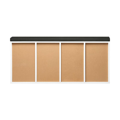 Oikiture Shoe Bench 105cm Shoe Storage Cabinet Orgaiser Rack Storage Shelf Black and White