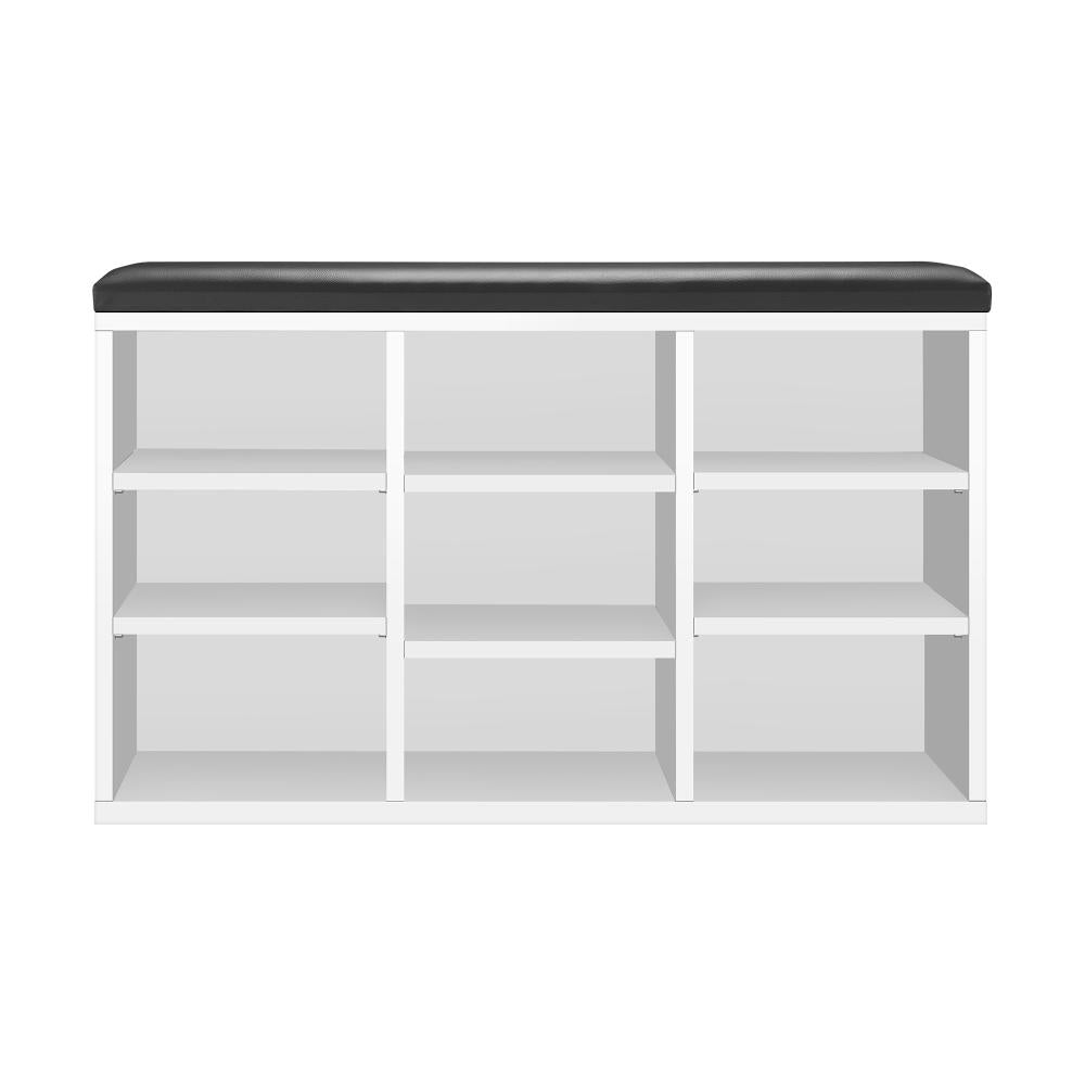 Oikiture Shoe Cabinet Bench Organiser Shoe Rack Storage Padded Seat Wooden Shelf-Shoe Bench-PEROZ Accessories