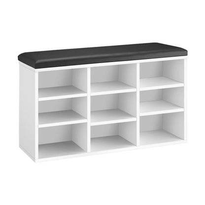 Oikiture Shoe Cabinet Bench Organiser Shoe Rack Storage Padded Seat Wooden Shelf-Shoe Bench-PEROZ Accessories