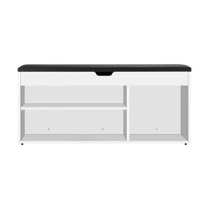 Oikiture Shoe Cabinet Bench Shoe Storage Rack PU Padded Seat Organiser Shelf-Shoe Bench-PEROZ Accessories