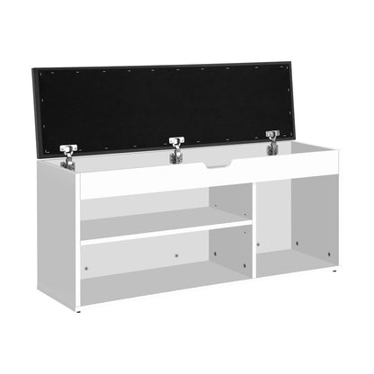 Oikiture Shoe Cabinet Bench Shoe Storage Rack PU Padded Seat Organiser Shelf-Shoe Bench-PEROZ Accessories