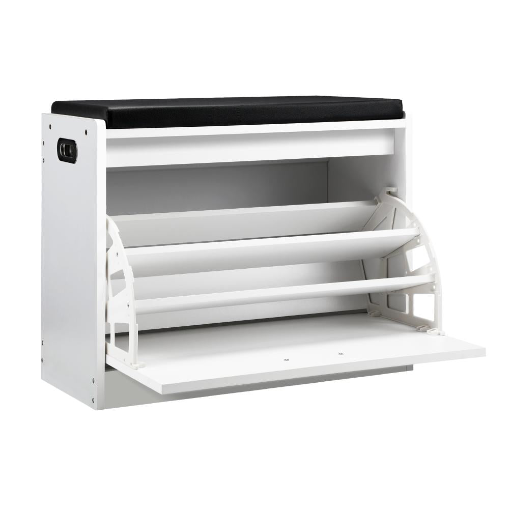 Oikiture Shoe Cabinet Bench Shoes Storage Rack Shelves Shelf Cupboard Footwear Stand White 0.6M 15 Pairs-Shoe Bench-PEROZ Accessories
