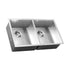 Shop Welba Kitchen Sink Stainless Steel Bathroom Laundry Basin Double Silver 76X44CM  | PEROZ Australia