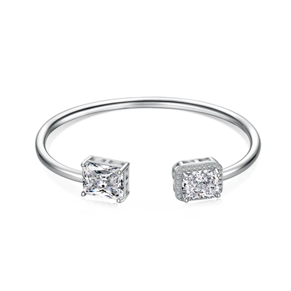 Anyco Bracelet Jewelry 925 Sterling Silver Cuff Bangle Bracelet Women Jewelry With Cubic Zirconia Bracelets For Girl-Bracelets-PEROZ Accessories