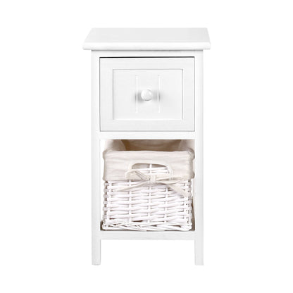 2 PCS Artiss Bedside Table - White-Bedside Tables - Peroz Australia - Image - 4