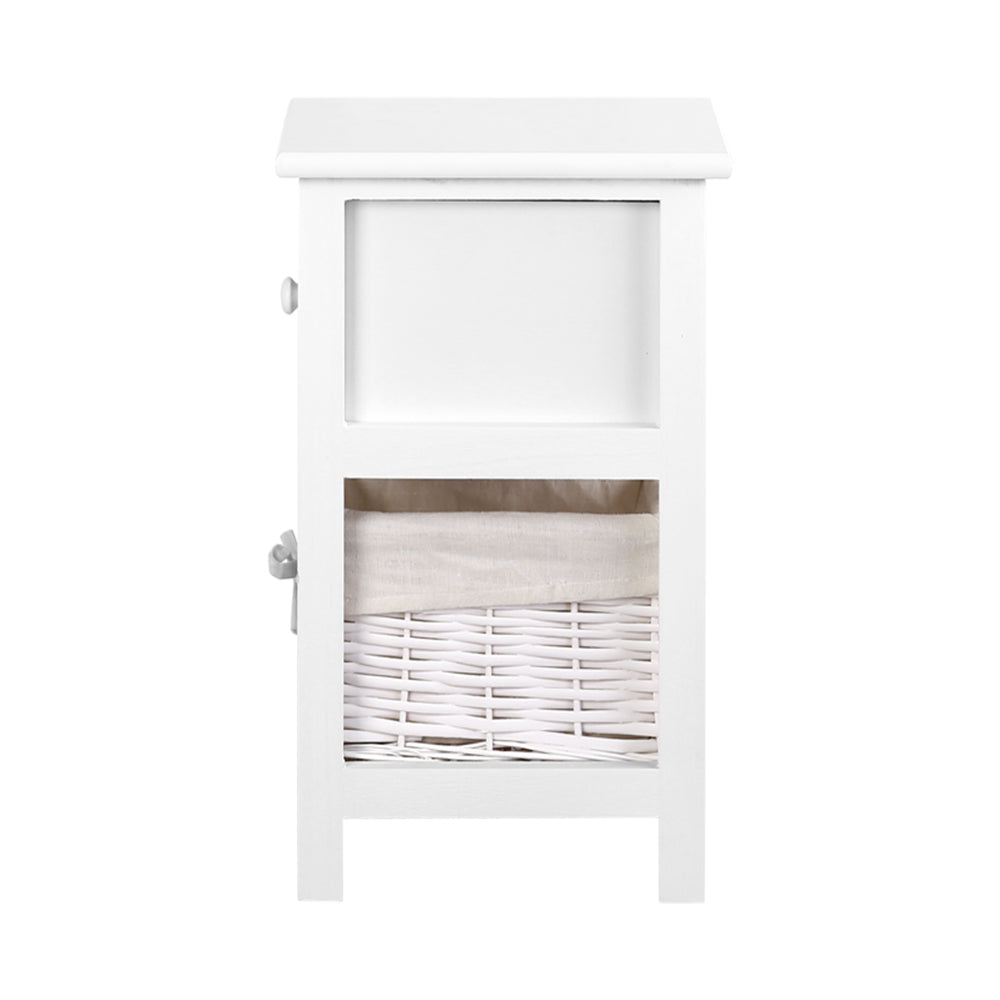 2 PCS Artiss Bedside Table - White-Bedside Tables - Peroz Australia - Image - 5