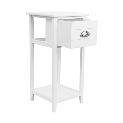 Artiss Bedside Table Nightstand Drawer Storage Cabinet Lamp Side Shelf White-Bedside Tables - Peroz Australia - Image - 5