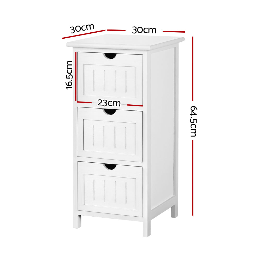 Artiss Bedside Table - White-Bedside Tables - Peroz Australia - Image - 3