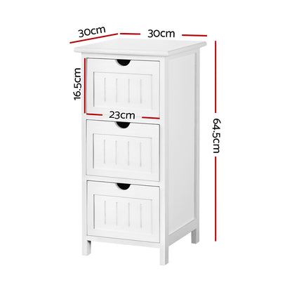 Artiss Bedside Table - White-Bedside Tables - Peroz Australia - Image - 3