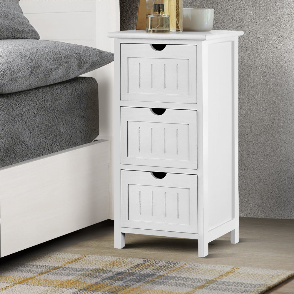 Artiss Bedside Table - White-Bedside Tables - Peroz Australia - Image - 1