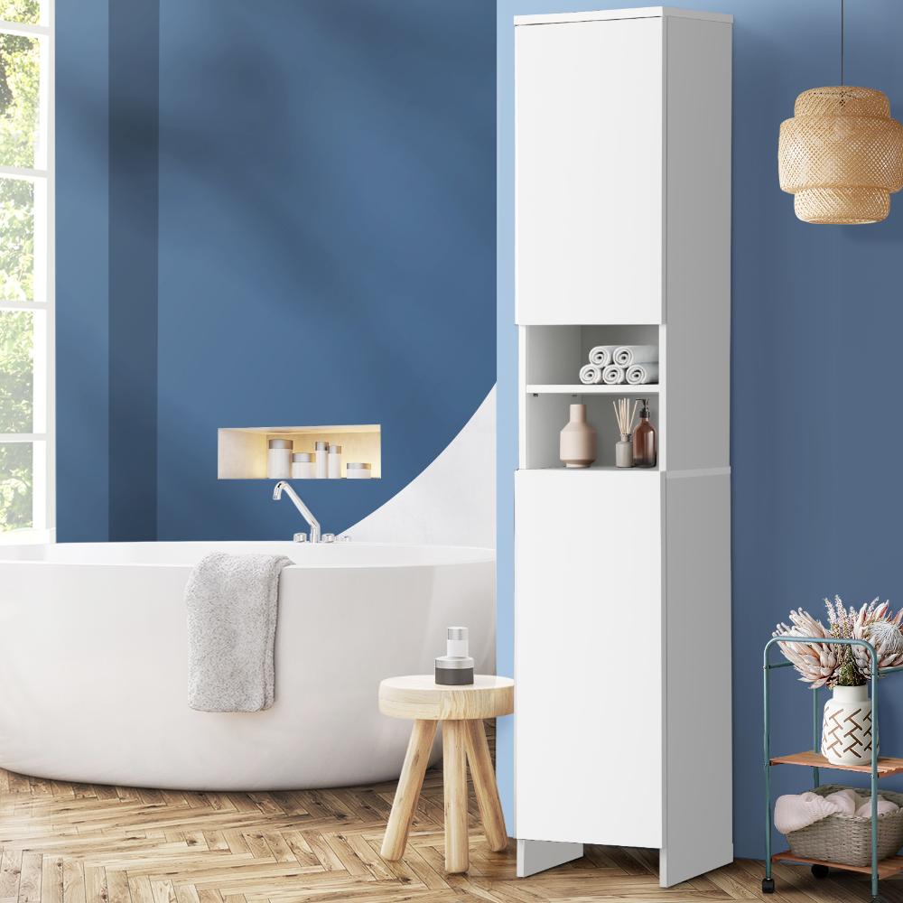 Oikiture Bathroom Cabinet Storage Laundry Tall Slim Toilet Cupboard Furniture-Bathroom Cabinet-PEROZ Accessories