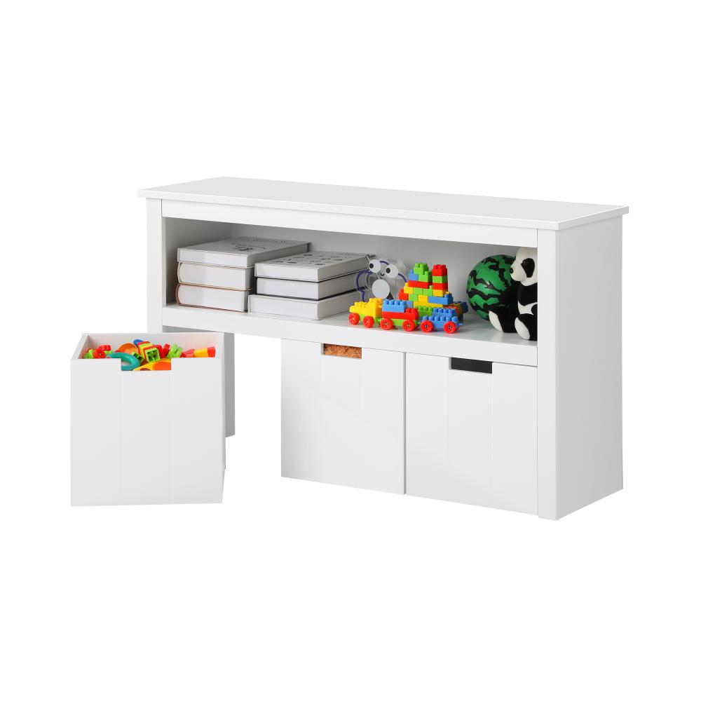 Shop Oikiture Wooden Kids Toy Storage Cabinet Bookshelf With Portable Storage Box  | PEROZ Australia
