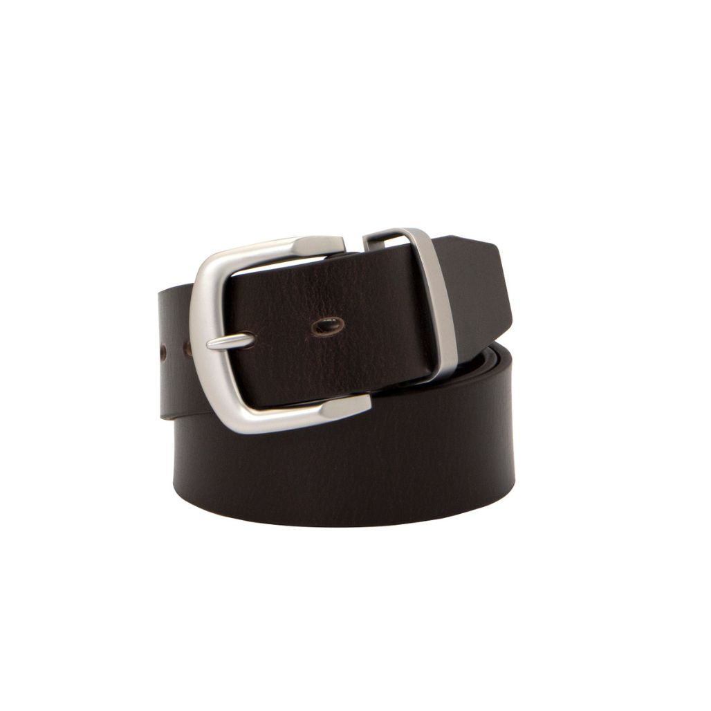 STATION Brown. Full Grain Natural Leather Belt. 38mm width.-Full Grain Leather Belts-PEROZ Accessories