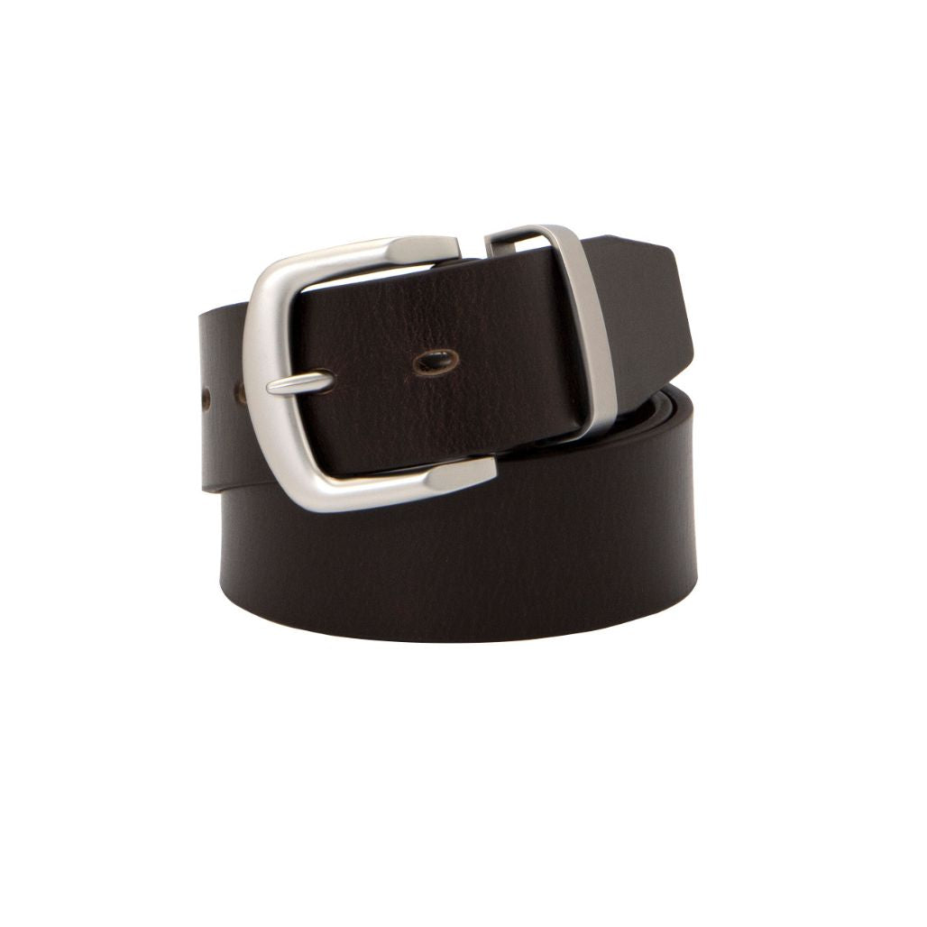 STATION Brown. Men’s Full Grain Natural Leather Belt. 38mm width. Larger sizes.-Full Grain Leather Belts-PEROZ Accessories