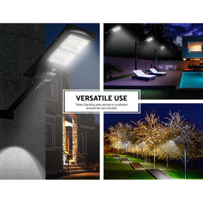 Leier 160 LED Solar Street Light 120W Flood Motion Sensor Remote Outdoor Wall Lamp x2-Home &amp; Garden &gt; Lighting-PEROZ Accessories