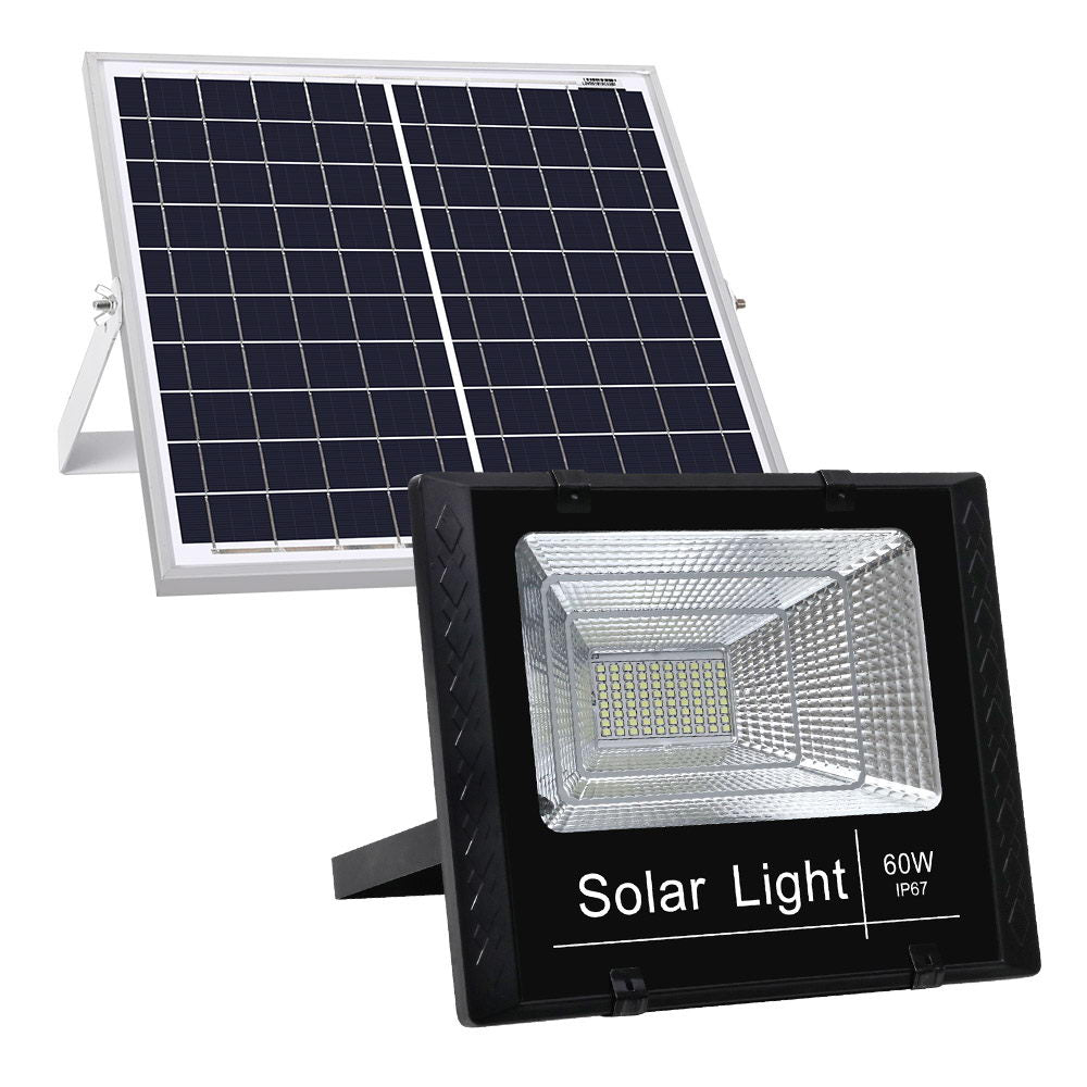 Leier 80 LED Solar Street Light 60W Flood Motion Sensor Remote Outdoor Wall Lamp-Home &amp; Garden &gt; Lighting-PEROZ Accessories