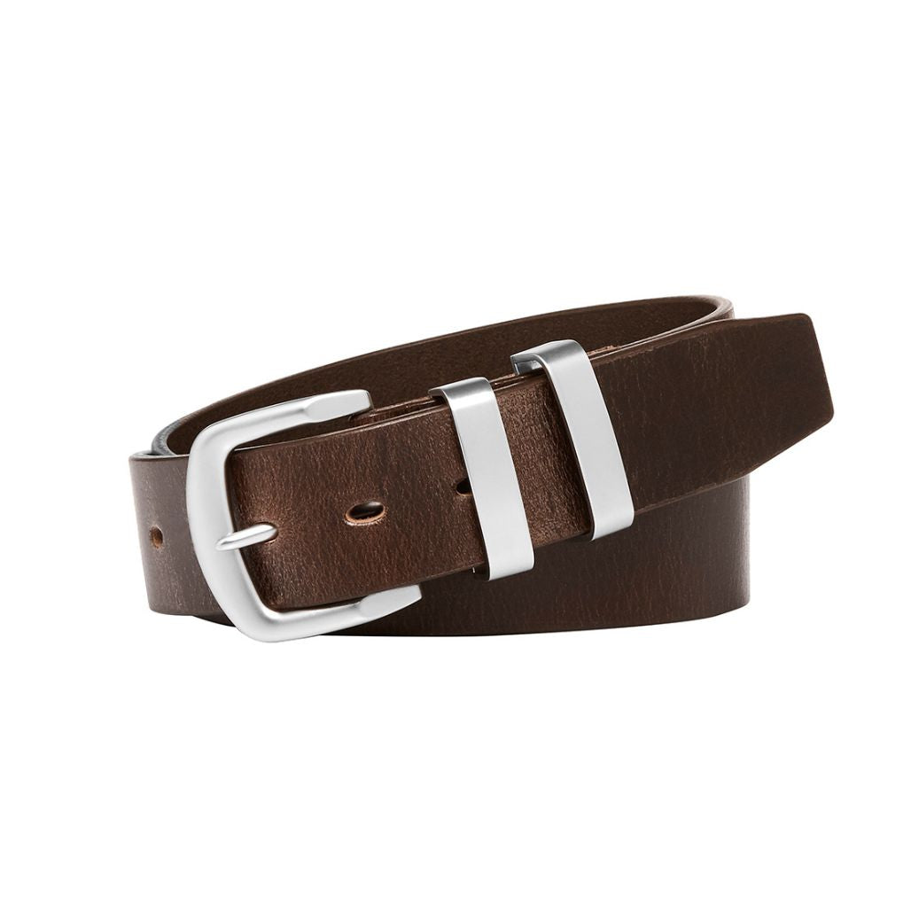 STOCKMAN Brown. Full Grain Natural Leather Belt. 38mm width. Larger sizes.-Full Grain Leather Belts-PEROZ Accessories
