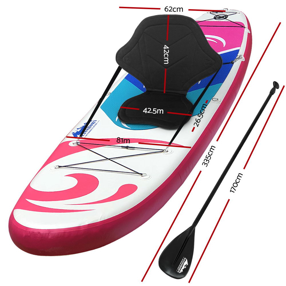 Weisshorn Stand Up Paddle Board 11ft Inflatable SUP Surfboard Paddleboard Kayak-Outdoor &gt; Boating-PEROZ Accessories