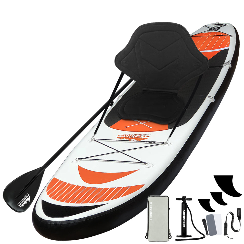 Weisshorn Stand Up Paddle Board Inflatable 11ft SUP Surfboard Paddleboard Kayak-Outdoor &gt; Boating-PEROZ Accessories