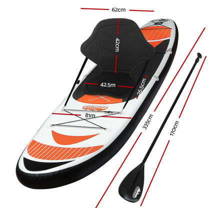 Weisshorn Stand Up Paddle Board Inflatable 11ft SUP Surfboard Paddleboard Kayak-Outdoor &gt; Boating-PEROZ Accessories