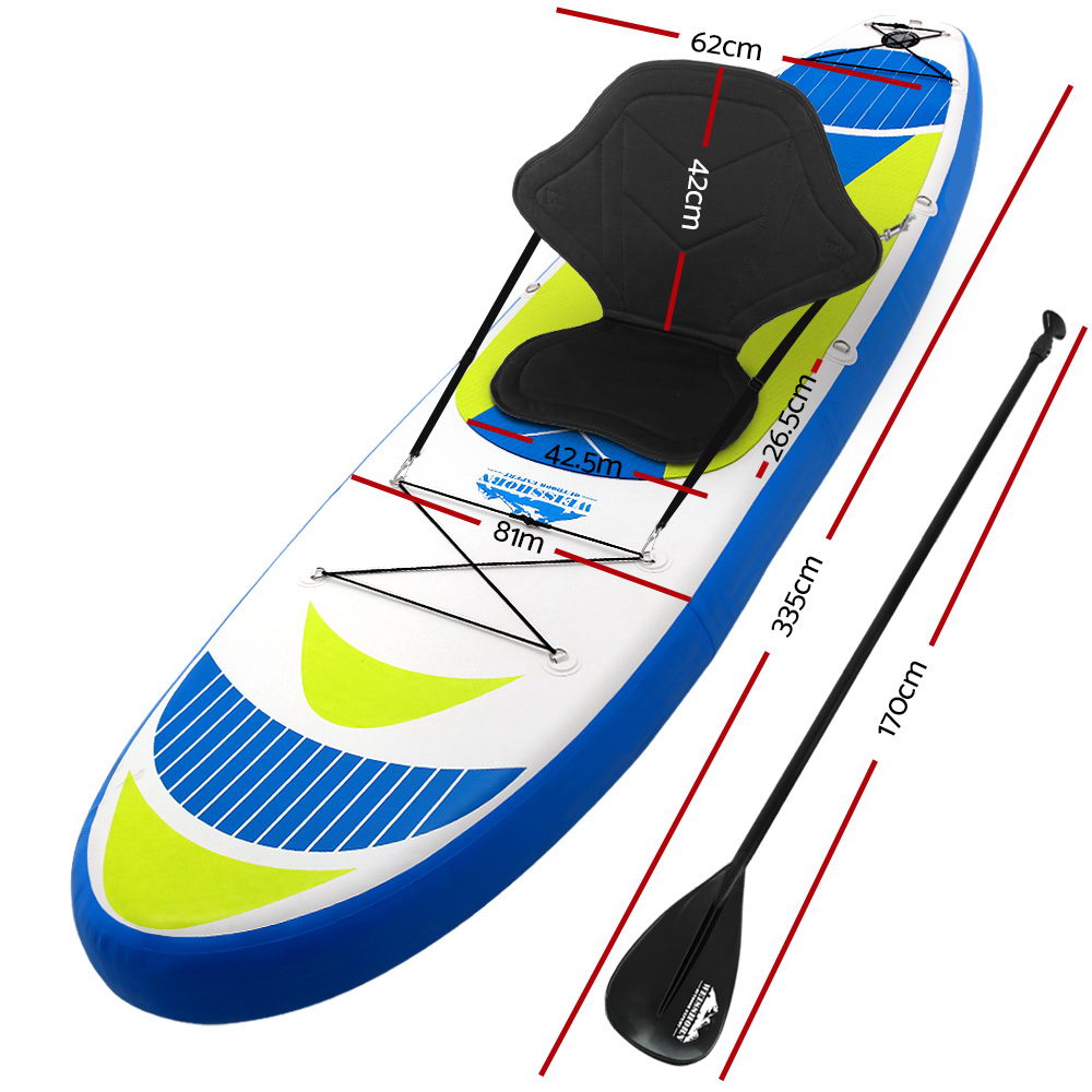 Weisshorn Stand Up Paddle Boards 11ft Inflatable SUP Surfboard Paddleboard Kayak-Outdoor &gt; Boating-PEROZ Accessories