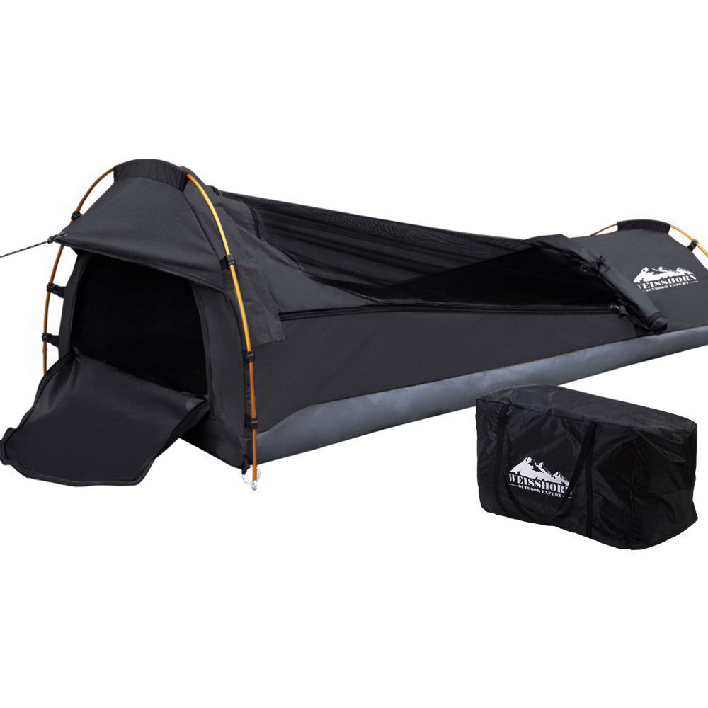 Weisshorn Camping Swags Single Biker Swag Grey Ripstop Canvas-Outdoor &gt; Camping-PEROZ Accessories