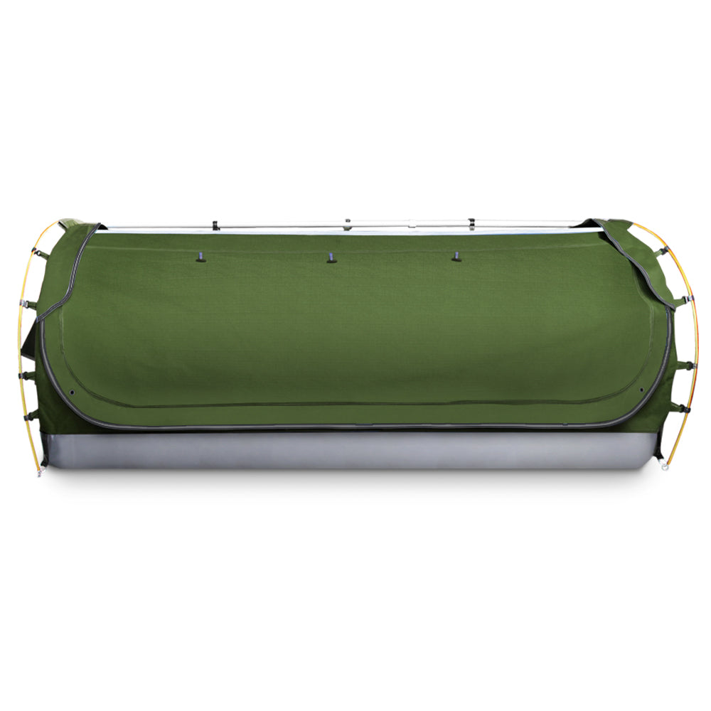 Weisshorn Double Swag Camping Swags Canvas Free Standing Dome Tent Celadon-Outdoor &gt; Camping-PEROZ Accessories