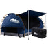 Weisshorn Double Swag Camping Swags Canvas Free Standing Dome Tent Dark Blue with 7CM Mattress-Camping Swags-PEROZ Accessories