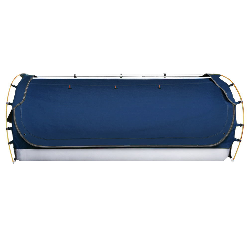 Weisshorn Swag King Single Camping Canvas Free Standing Swags Blue Dome Tent-Outdoor &gt; Camping-PEROZ Accessories