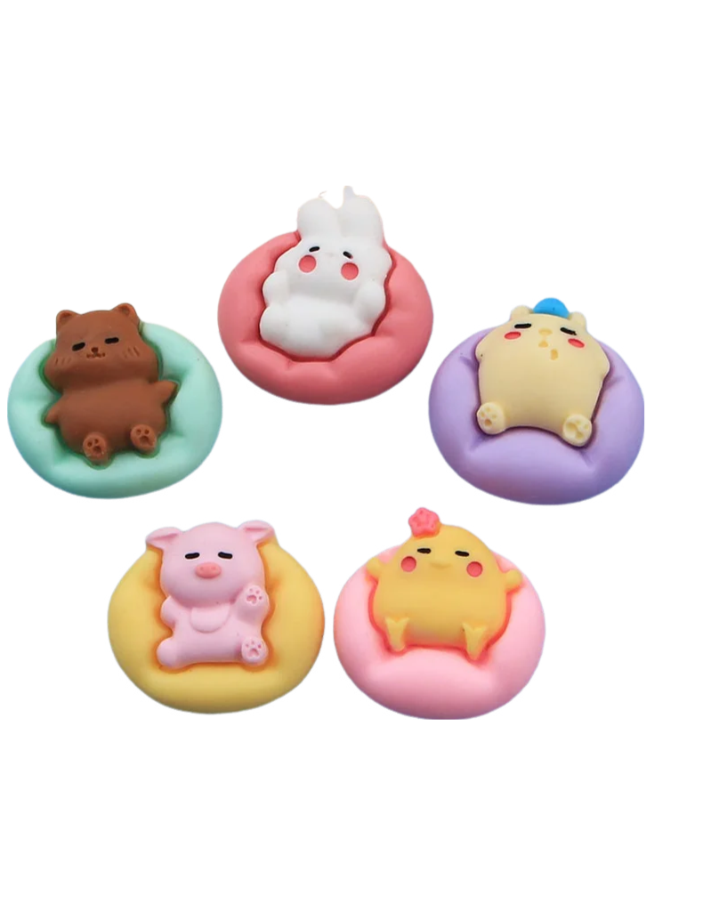 Anykidz Jibbitz Animals on the Couch 5pcs Shoe Charm Accessories Jeans Clogs Pendants Designer Ornament for Crocs-Shoe Accessories-PEROZ Accessories