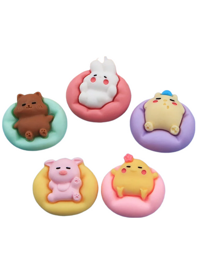 Anykidz Jibbitz Animals on the Couch 5pcs Shoe Charm Accessories Jeans Clogs Pendants Designer Ornament for Crocs-Shoe Accessories-PEROZ Accessories
