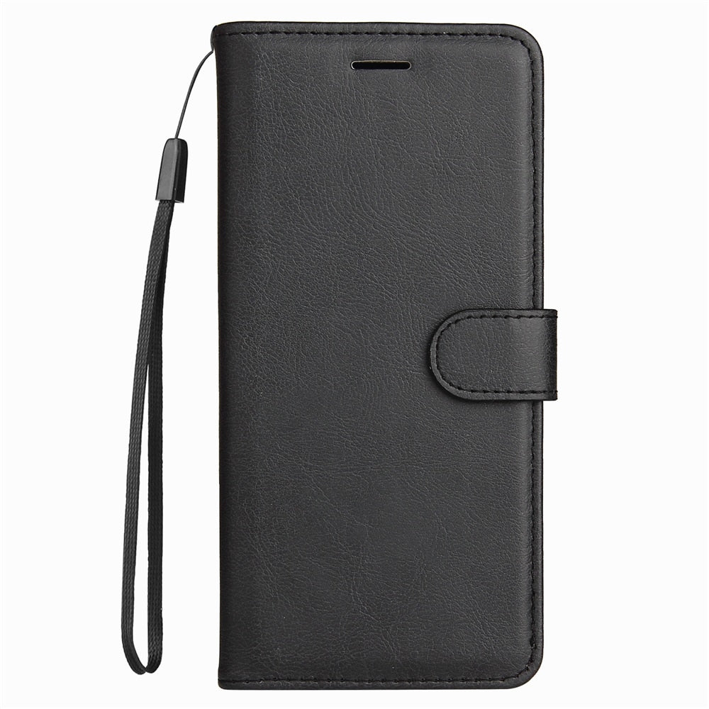 Anymob Xiaomi Redmi Case Black Wallet Magnetic Flip Leather Cover Phone Protection-Mobile Phone Cases-PEROZ Accessories