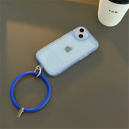 Anymob iPhone Blue Stylish Wristband Ring Clear Soft Phone Case Shockproof Bracelet Silicon Cover-Mobile Phone Cases-PEROZ Accessories
