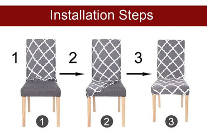 Anyhouz Chair Cover Ash Grey with Anti-Dirt and Waterproof Elastic Material for Dining Room Kitchen Wedding Hotel Banquet Restaurant-Chair Cover-PEROZ Accessories
