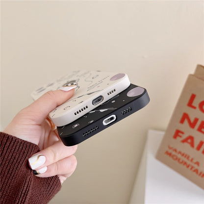 Anymob iPhone Case Black Shockproof Astronaut Cute Soft Silicone Cover Bumper-Mobile Phone Cases-PEROZ Accessories