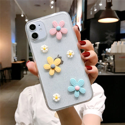 Anymob iPhone Pink 3D Flower Case Soft Silicone Shockproof Cover-Mobile Phone Cases-PEROZ Accessories