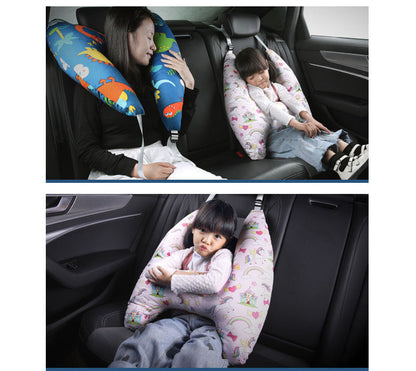 Anypack Car Travel Pillow UShape Zoo Park Pattern Children Travel Pillow Cushion for Car Seat, Safety Neck Pillow for Kids-Neck Pillow-PEROZ Accessories