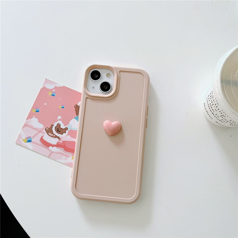 Anymob iPhone Case Tea Green Colorful Love Heart Candy Color Soft Silicone Shockproof Back Cover Bumper-Mobile Phone Cases-PEROZ Accessories