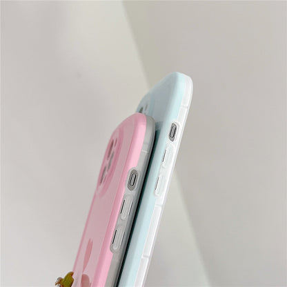Anymob iPhone Case Pink Lovely Love Heart Soft Silicone Shockproof Bumper Camera Protection Cover-Mobile Phone Cases-PEROZ Accessories