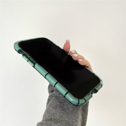 Anymob iPhone Case Brown Transparent Luminous Shockproof Soft Silicone Air Buffer Mobile Cover iPhone 11 12 13 Pro Max 13Pro X XR XS Compatible-Mobile Phone Cases-PEROZ Accessories