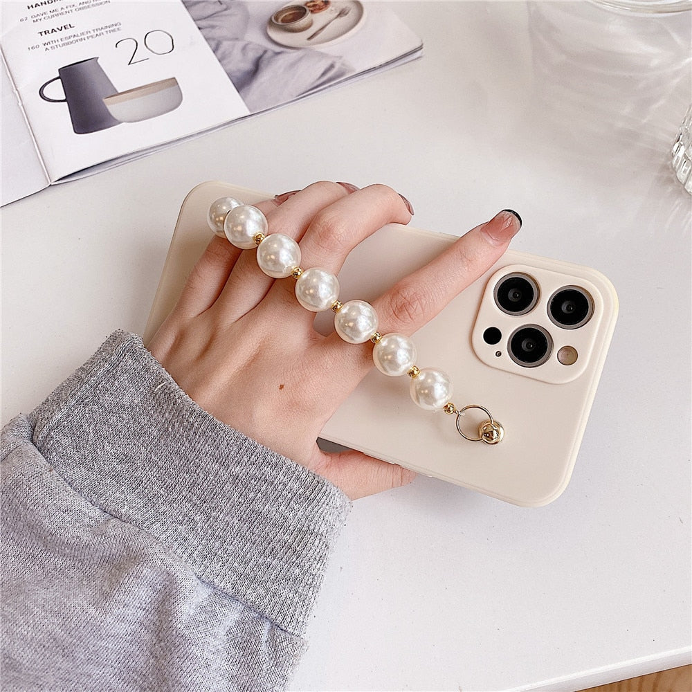 Anymob iPhone Lavender Love Heart Pearl Bracelet Phone Case Mini Soft Silicone Back Cover-Mobile Phone Cases-PEROZ Accessories