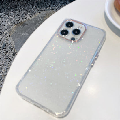 Anymob iPhone Green Gradient Rainbow Clear Phone Case Shiny Glitter Transparent Soft Silicone Cover-Mobile Phone Cases-PEROZ Accessories