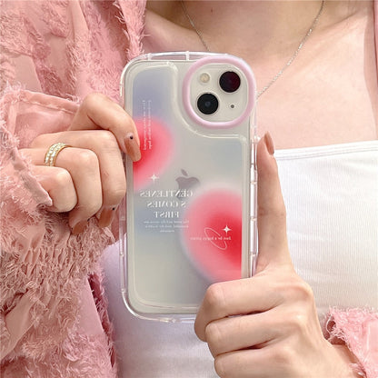 Anymob iPhone Case Blue Love Heart Transparent Soft Silicone Bumper Shockproof Clear Back Cover-Mobile Phone Cases-PEROZ Accessories