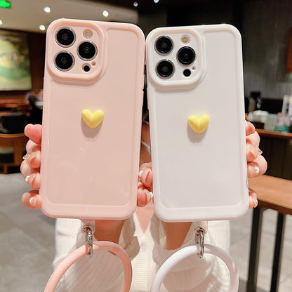 Anymob iPhone Black And Blue 3D Love Heart Bracelet Phone Case Shockproof Soft Silicone Cover-Mobile Phone Cases-PEROZ Accessories