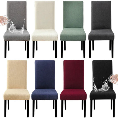 Anyhouz Chair Cover Wine Red Corn Kernels Waterproof Universal Size for Dining Room Stretch Seat Slipcovers-Chair Cover-PEROZ Accessories