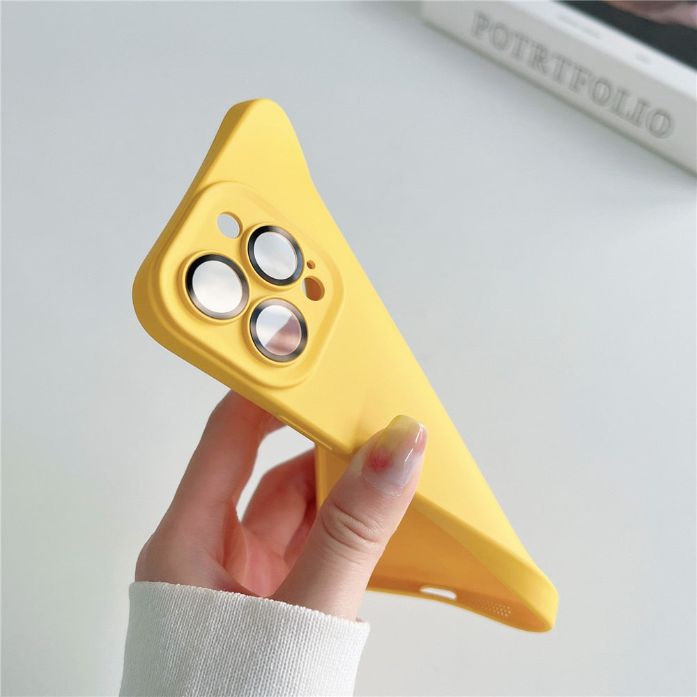 Anymob iPhone Yellow Silicon Phone Cases Lens Protector Film Soft Shockproof Cover-Mobile Phone Cases-PEROZ Accessories