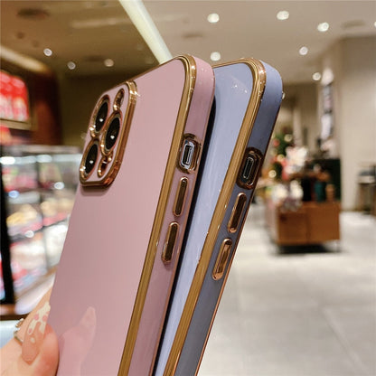 Anymob iPhone Case Gray Electroplated Lens Protection Soft Silicon Back Cover-Mobile Phone Cases-PEROZ Accessories