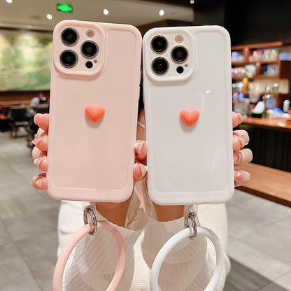Anymob iPhone Black And Blue 3D Love Heart Bracelet Phone Case Shockproof Soft Silicone Cover-Mobile Phone Cases-PEROZ Accessories