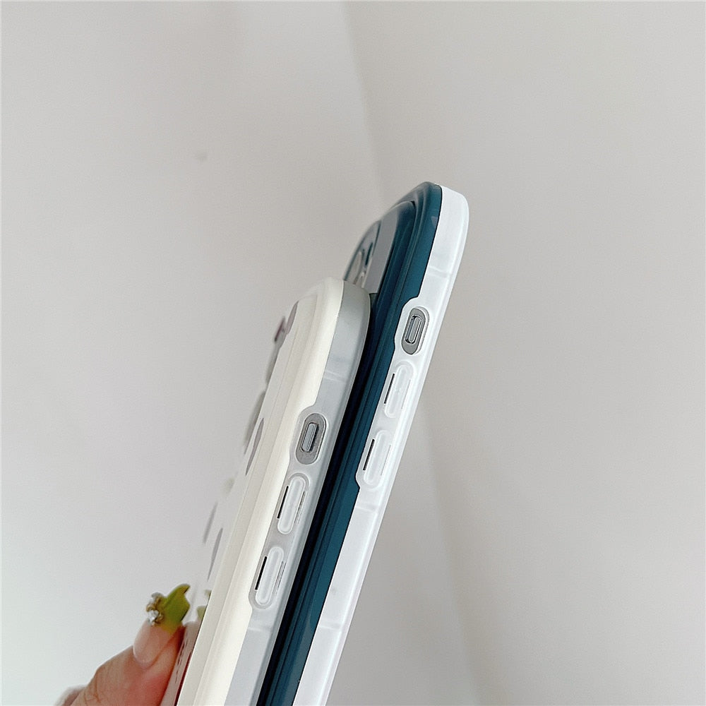 Anymob iPhone Case White Love Heart Phone Soft Silicone Shockproof Camera Protection Bumper Cover-Mobile Phone Cases-PEROZ Accessories